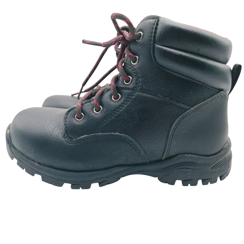Brahma Womens Kids Size 5 Black Work Boots ASTM F2413-18 Slip Resistant Boots